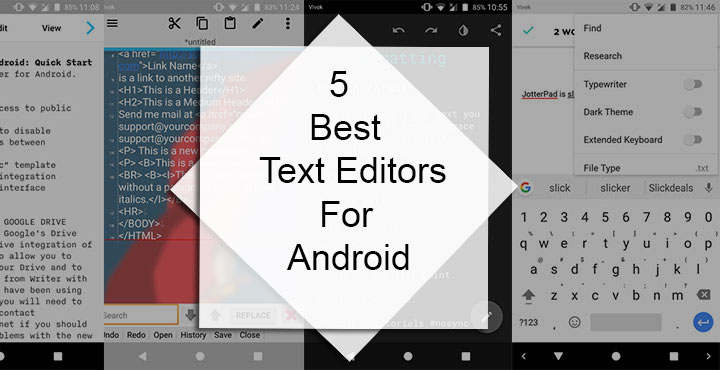 Android - Best Text Editors - Droid Views