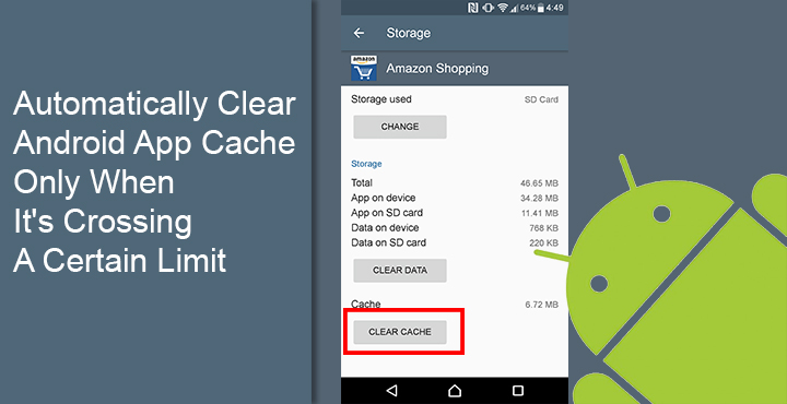 Clear Android App - Cache Automatically After a Certain Limit -- Droid Views