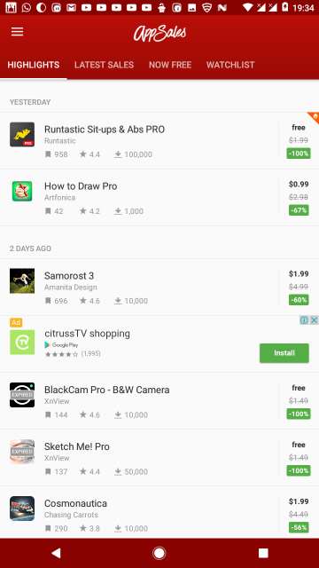 AppSales: Paid Apps Gone Free