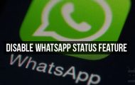 Disable WhatsApp Status Feature