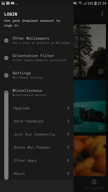 app menu