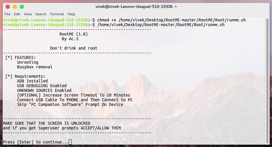 RootME - Universal Root Tool RootME - Universal Root Tool
