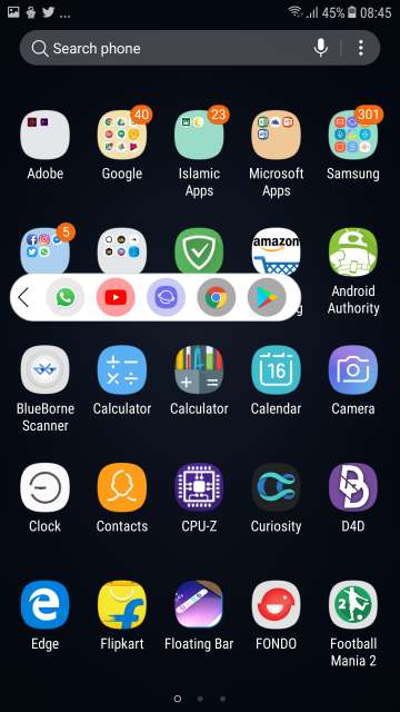 LG V30's Floating Bar