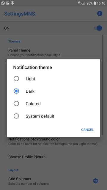 notification theme