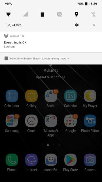 Android Notification Shade