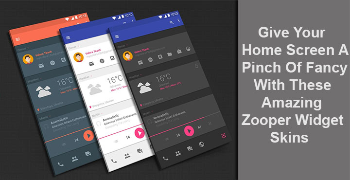 Best Zooper Widget Skins