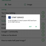 Custom AOD app homescreen grant permission