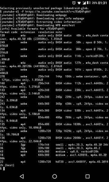 youtube-dl commands