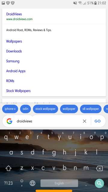 vyhledávací stránka Google Go