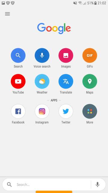 Google Go UI