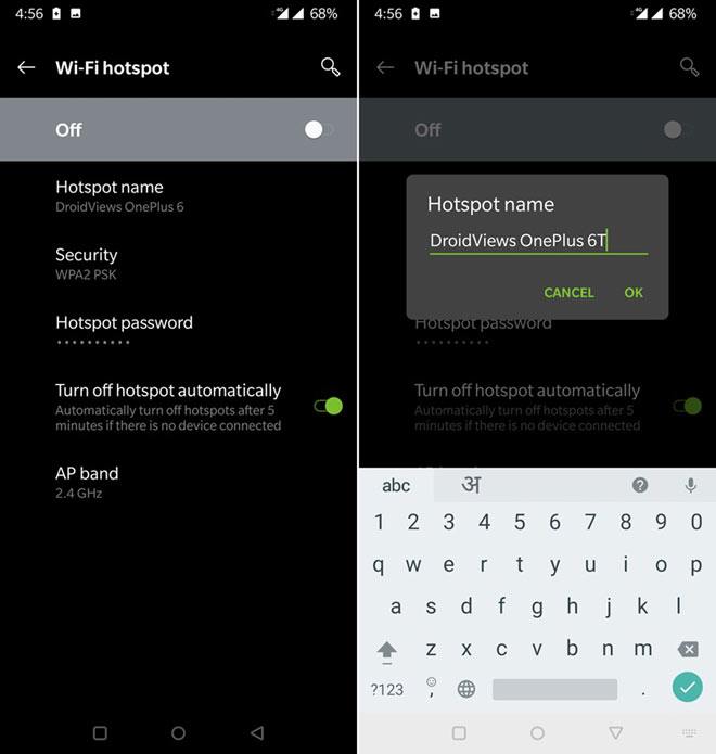 Change hotspot name android Change wifi hotspot name