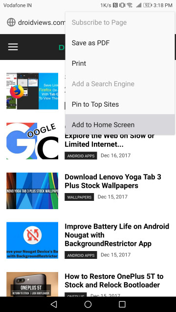 How To Pin Websites To Your Android Home Screen With Chrome And Firefox