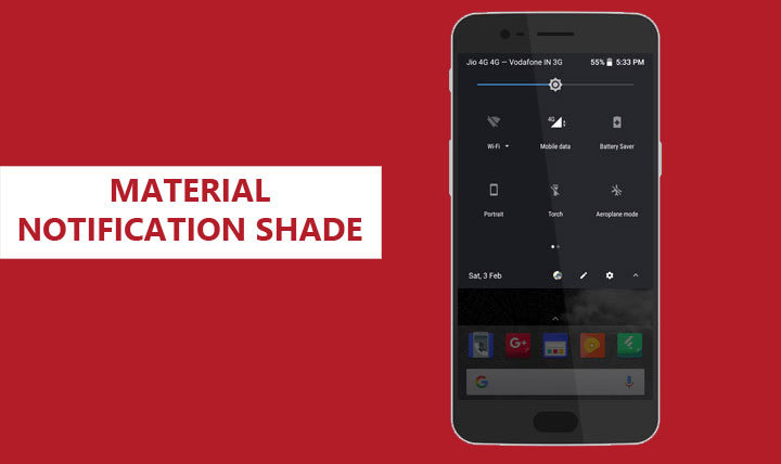 Android Oreo Notification Shade