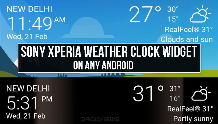 Sony Xperia Weather Clock Widget on Any Android