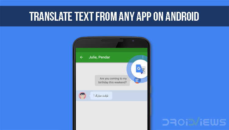 Translate Text from Any App on Android