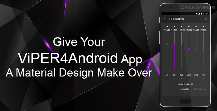 Give Your ViPER4Android App A Material Design Make Over