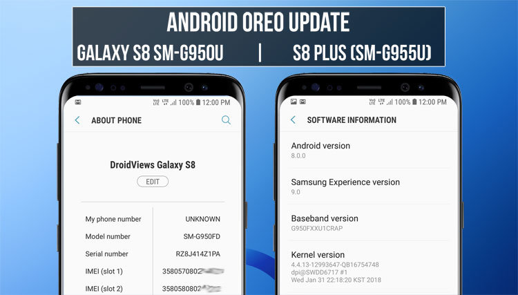 Android Oreo Firmware on Snapdragon Galaxy S8 and S8 Plus