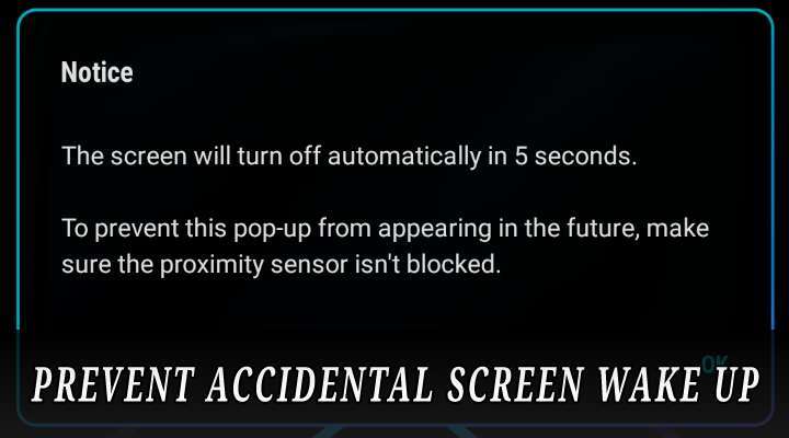 Prevent Screen from Waking Up Accidentally