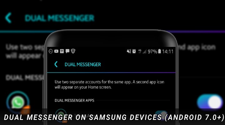 Two Whatsapp Accounts on Samsung Devices with Dual Messenger Feature