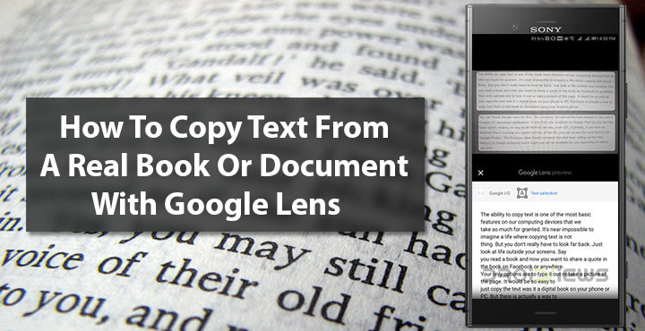 How To Copy Text From A Real Book Or Document With Google Lens