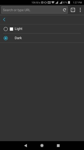 android browsers with dark mode