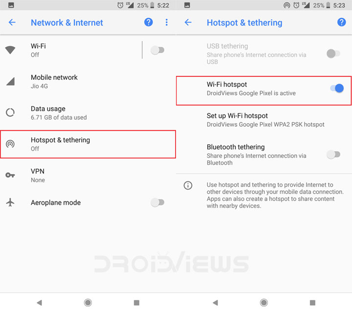 Set up WiFi Hotspot on Android Devices and Use It - Tutorial | DroidViews