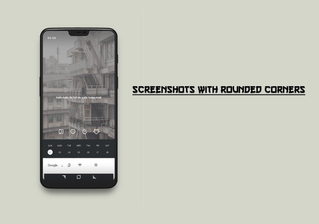 Screenshots with Rounded Corners