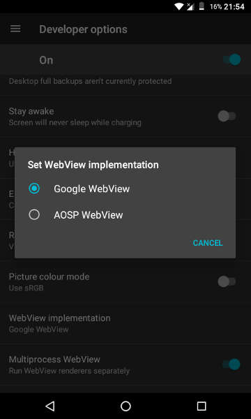 Android System WebView