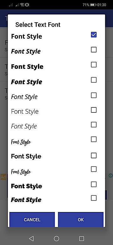 always on display font style