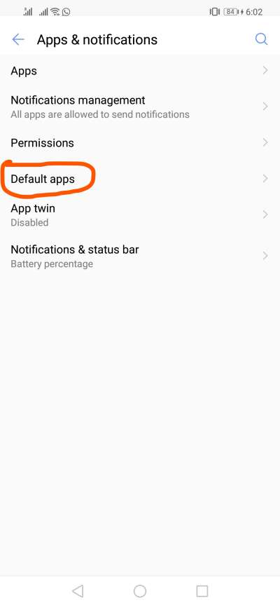 default apps