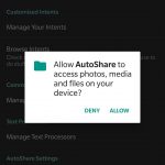 AutoShare give permission