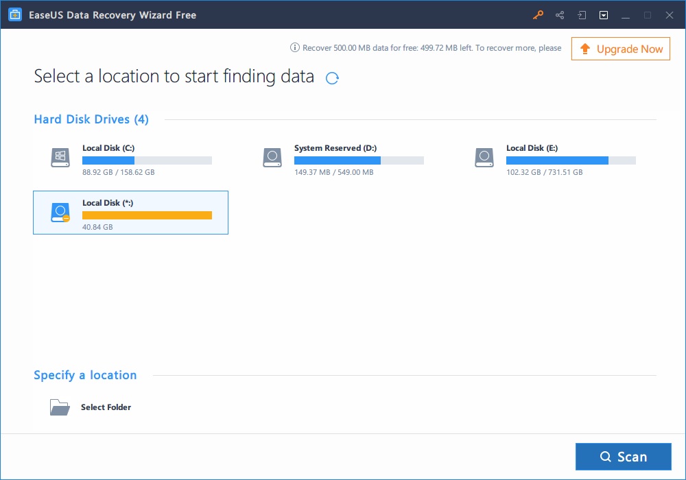 Recover Deleted Files With EaseUS Data Recovery Wizard
