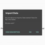Proceed with task import