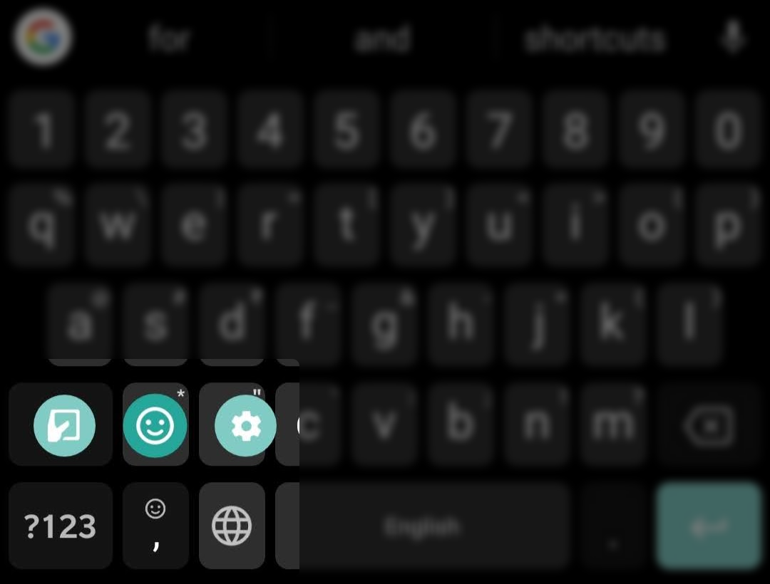 Click on the Smiley icon inside Gboard