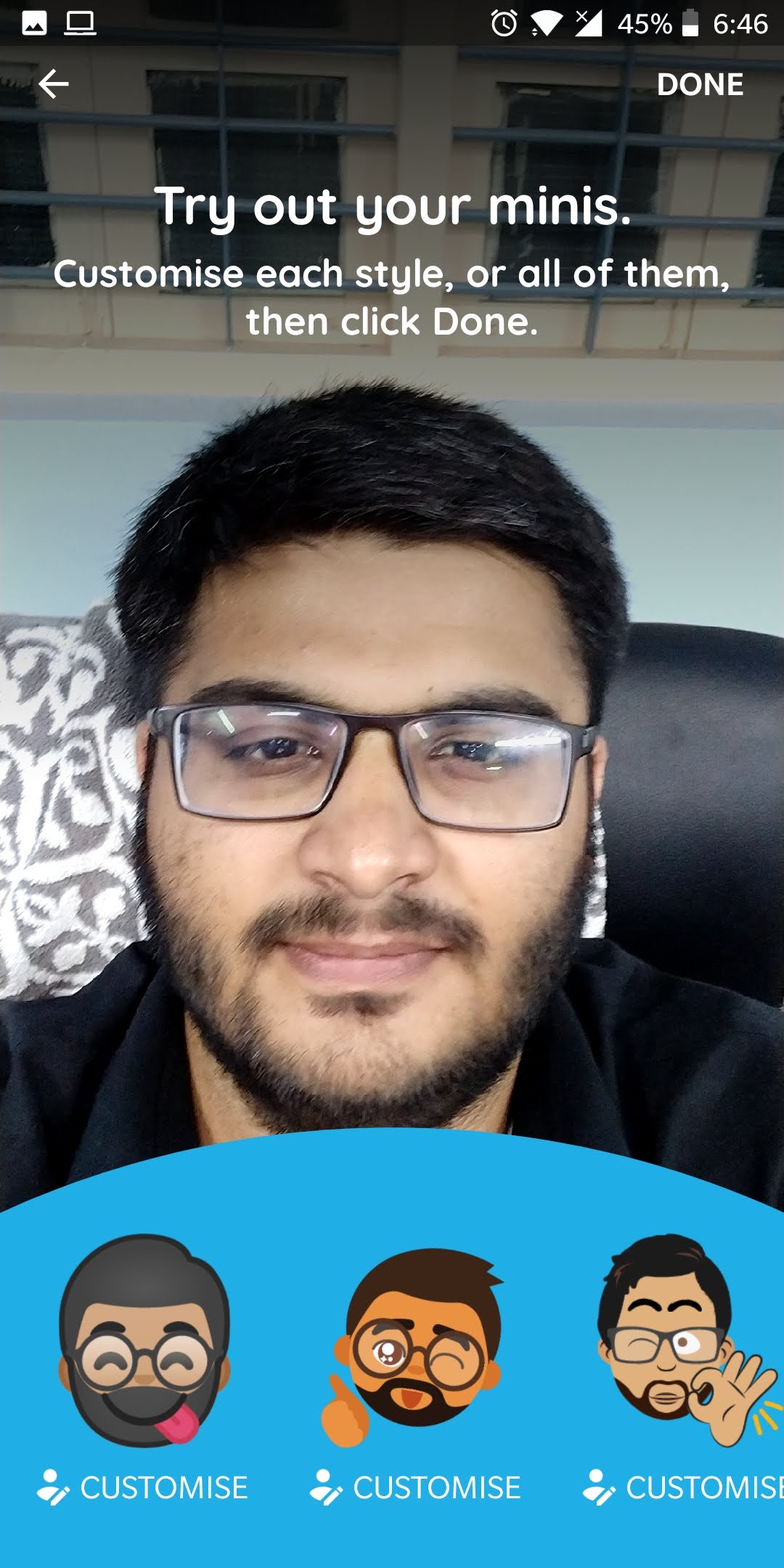 Custom Emoji Sticker created in Gboard