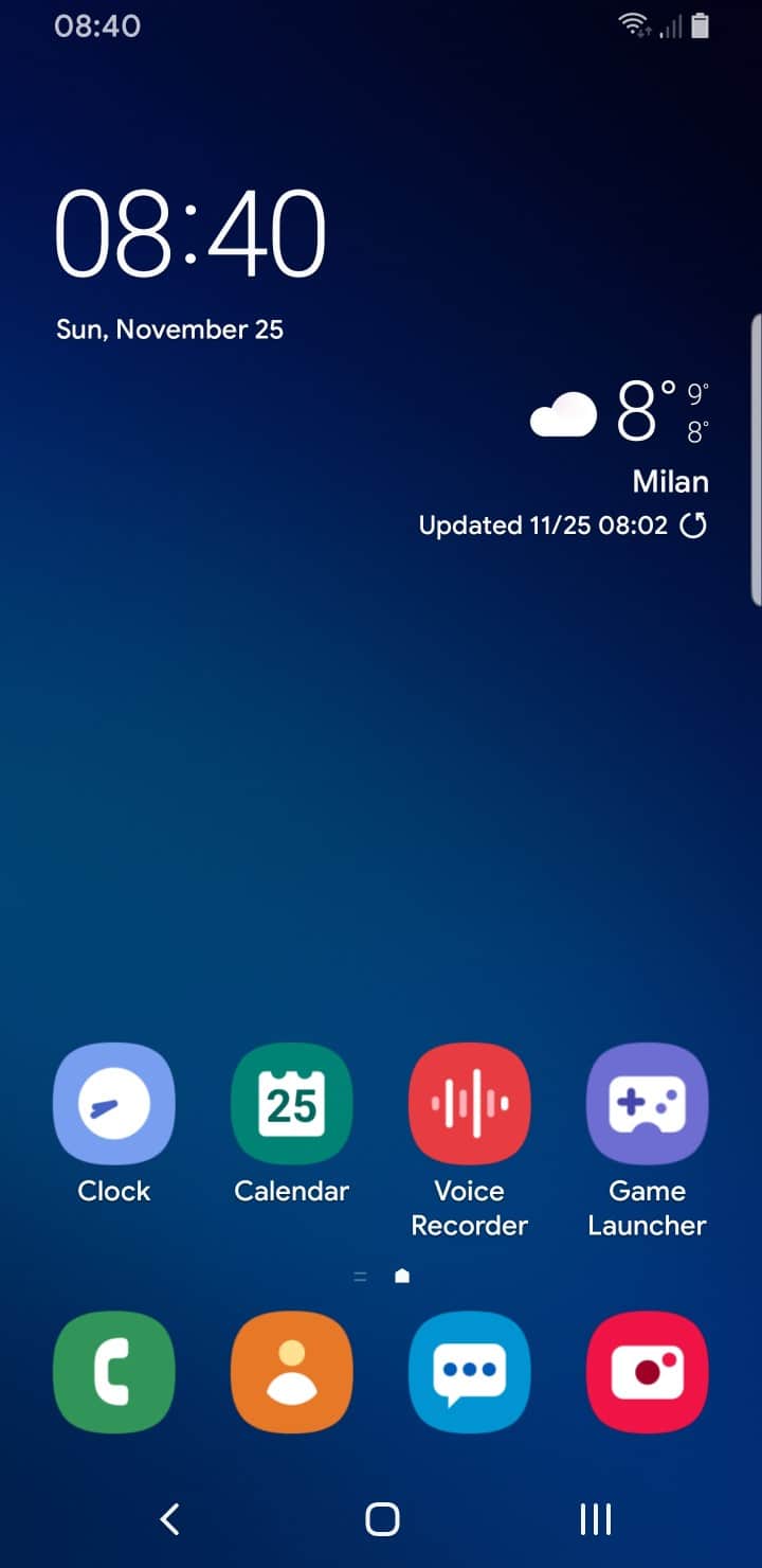 Samsung One UI Review Home Screen