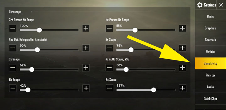 How to Use Gyroscope in PUBG Mobile