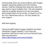 Statement from Oxygen Updater developers
