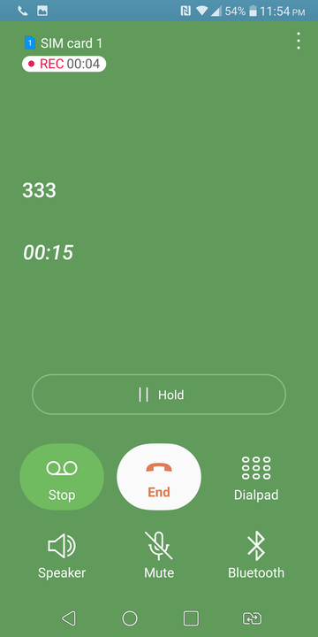 LG G4 call recording