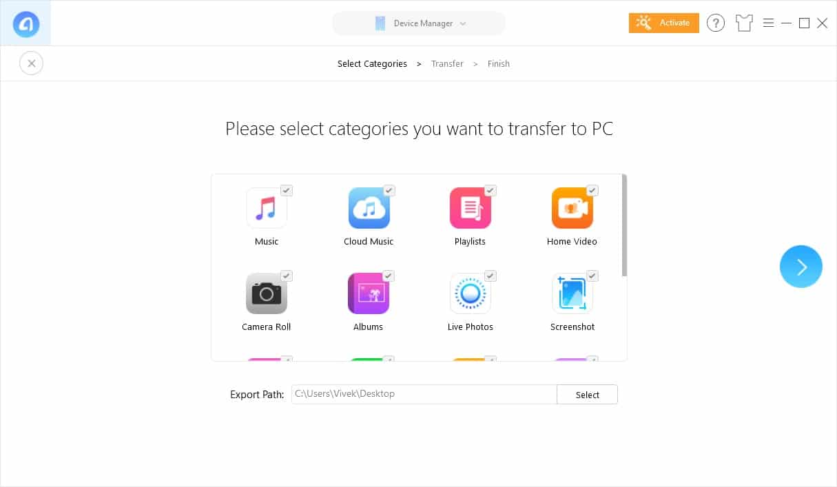 backup iPhone or iPad to PC with AnyTrans