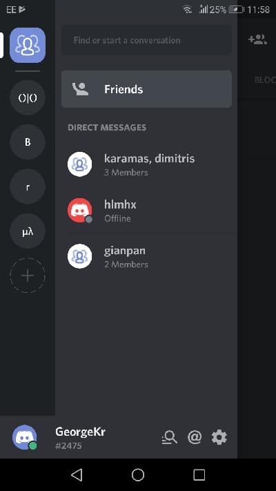 Discord chat app settings