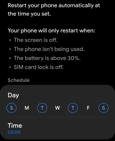 Samsung One UI Features Restart