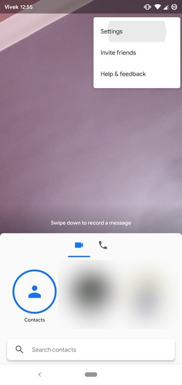 disable video preview on google duo