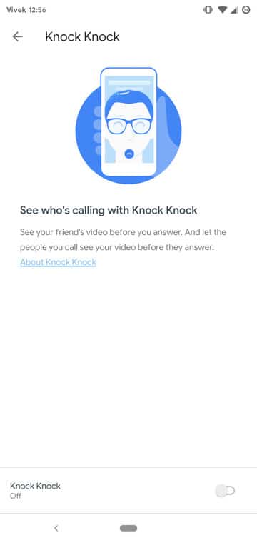 Knock Knock feature
