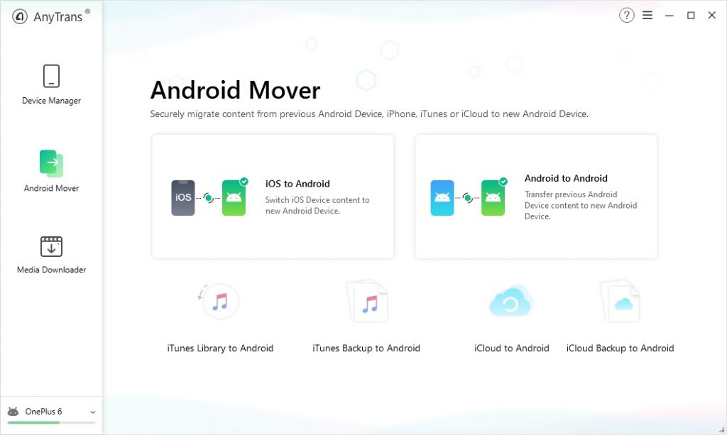AnyTrans Android mover