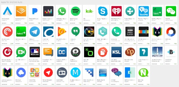 All third party apps for Android Auto