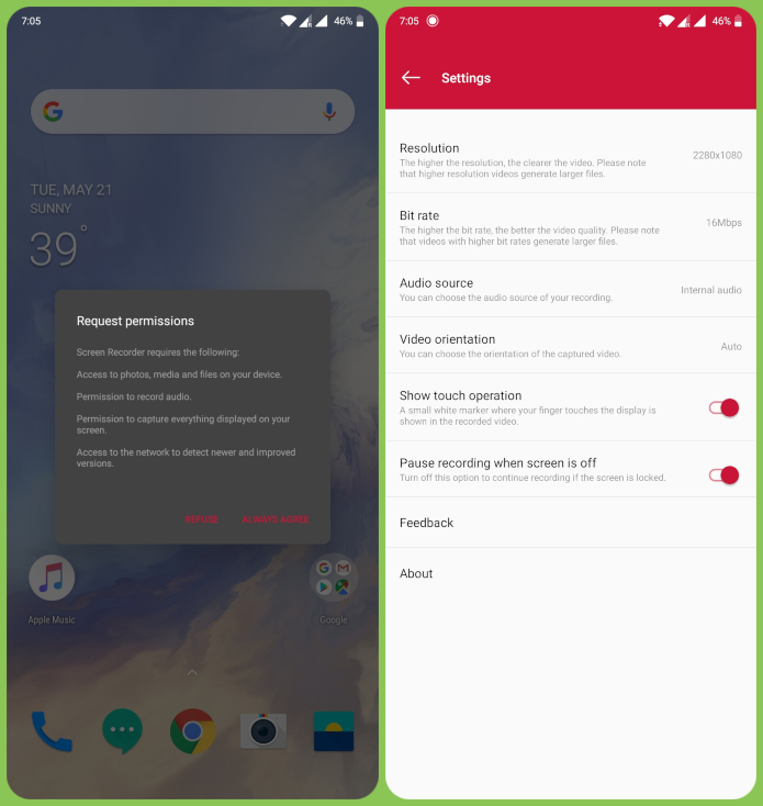 OnePlus 7 Pro Screen Recorder