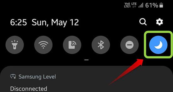 night mode button samsung