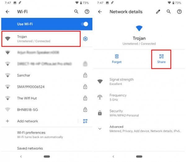 Wi-Fi Network details