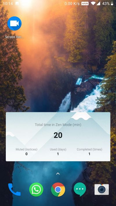 zen mode widget